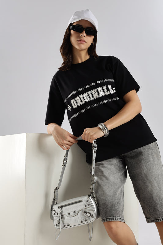 ORIGINALS /// Supreme Black – Relaxed Fit Cotton T-Shirt