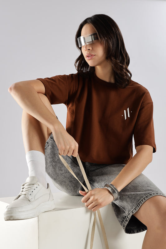 MONOLOGO SERIES - BROWN EDITION - Relaxed Fit Cotton T-Shirt