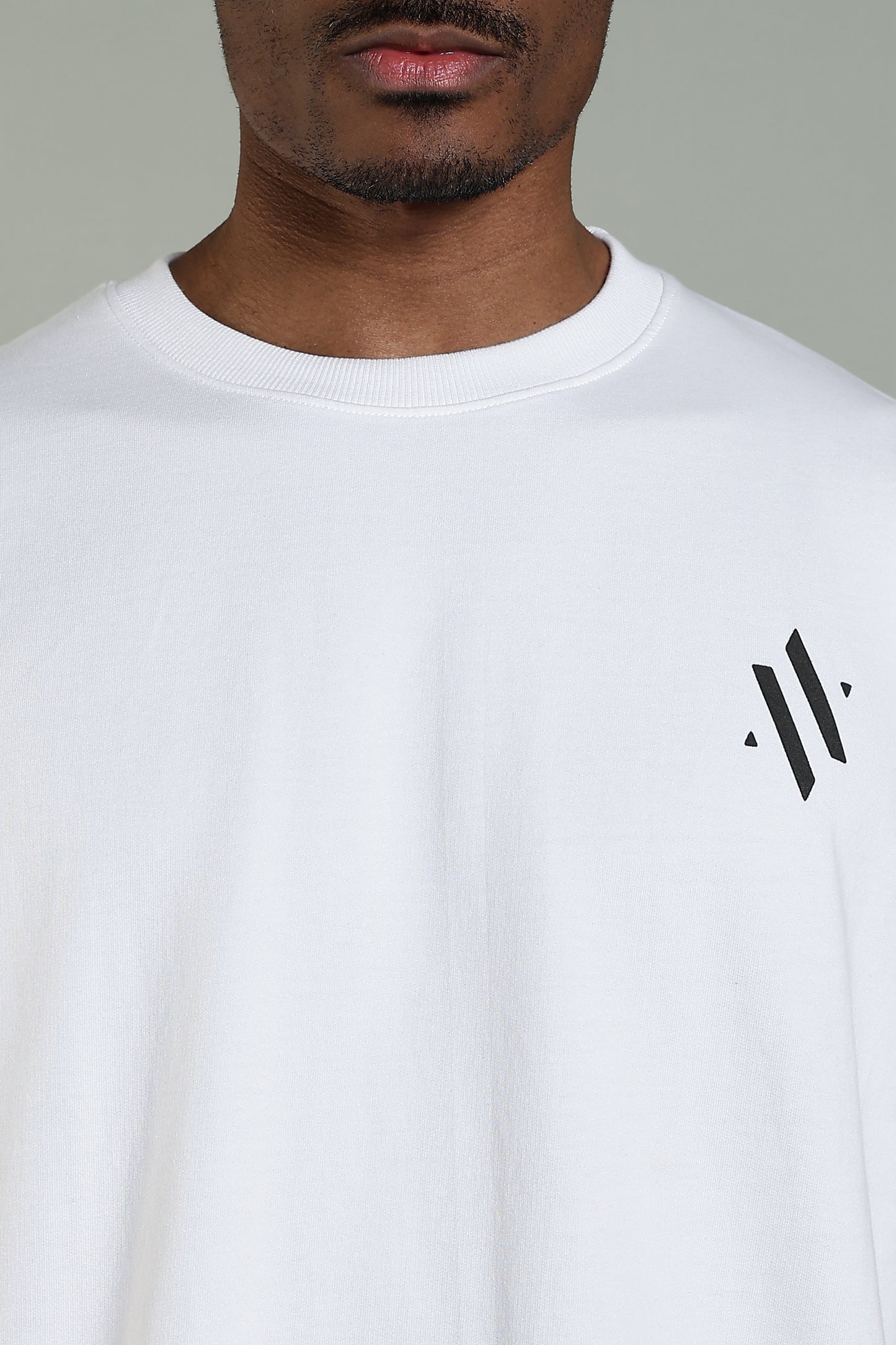 BACKWATCH - BACK PRINT TEE (WHITE)- Relaxed Fit Cotton T-Shirt