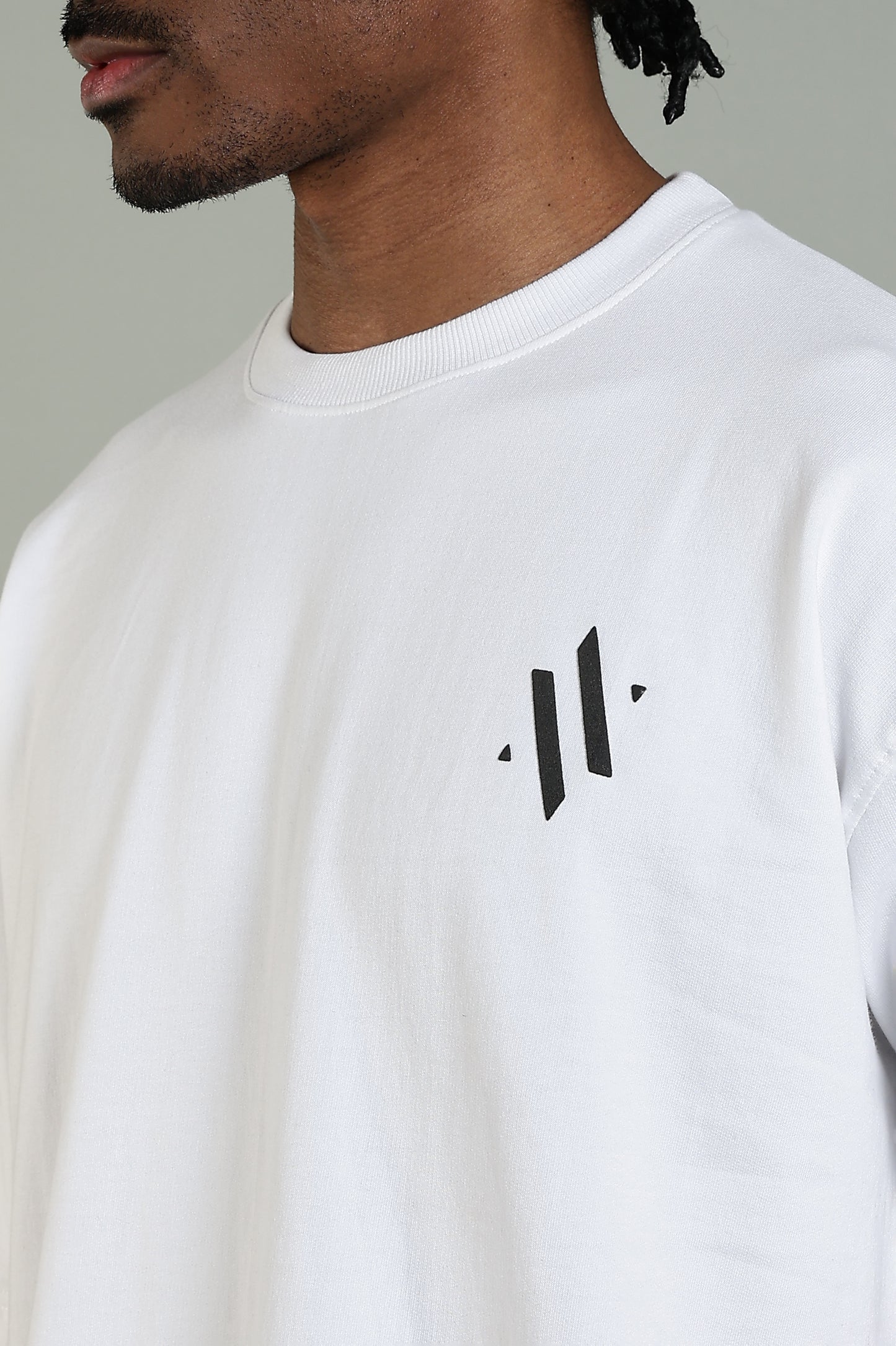BACKWATCH - BACK PRINT TEE (WHITE)- Relaxed Fit Cotton T-Shirt