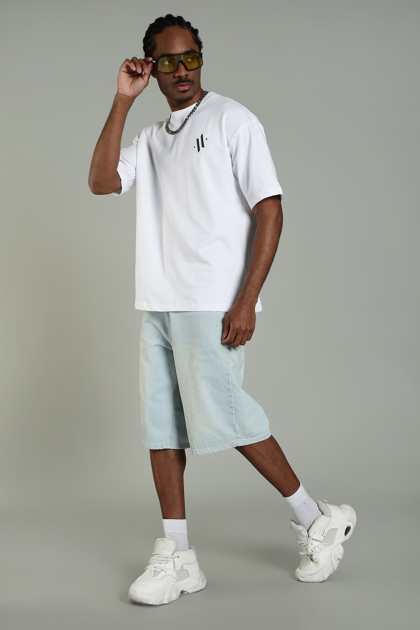 BACKWATCH - BACK PRINT TEE (WHITE)- Relaxed Fit Cotton T-Shirt