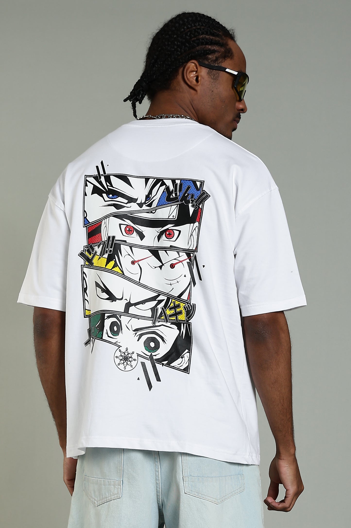 BACKWATCH - BACK PRINT TEE (WHITE)- Relaxed Fit Cotton T-Shirt