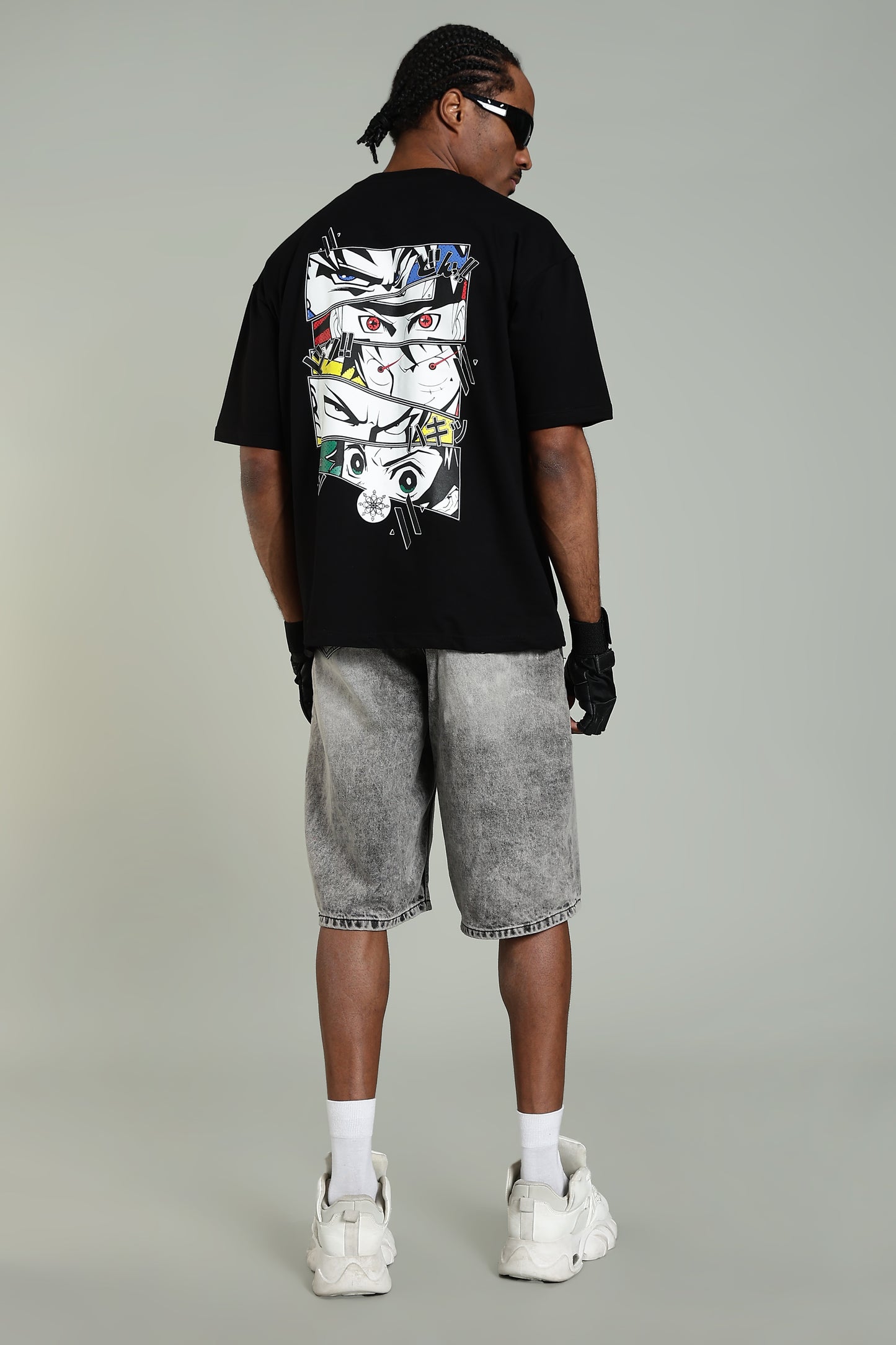 SHADOW NINJA - NARUTO-INSPIRED GRAPHIC TEE(BLACK)- Relaxed Fit Cotton T-Shirt