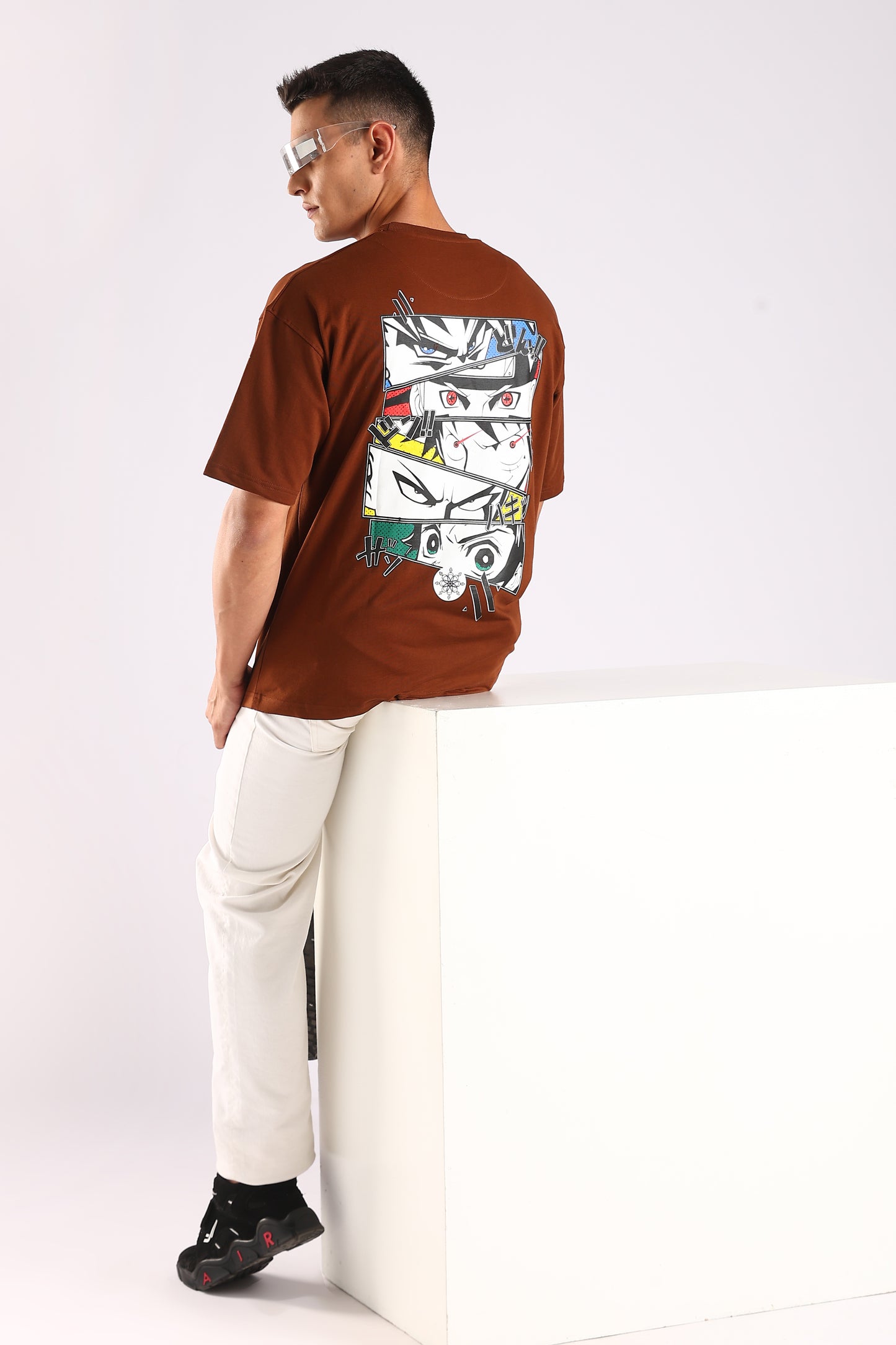 NINJA VISION / BROWN SERIES - Relaxed Fit Cotton T-Shirt