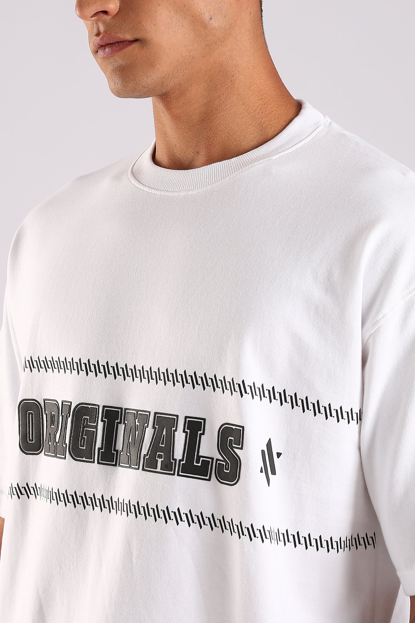 STUDIO WHITE - BY ORIGINALS - Relaxed Fit Cotton T-Shirt