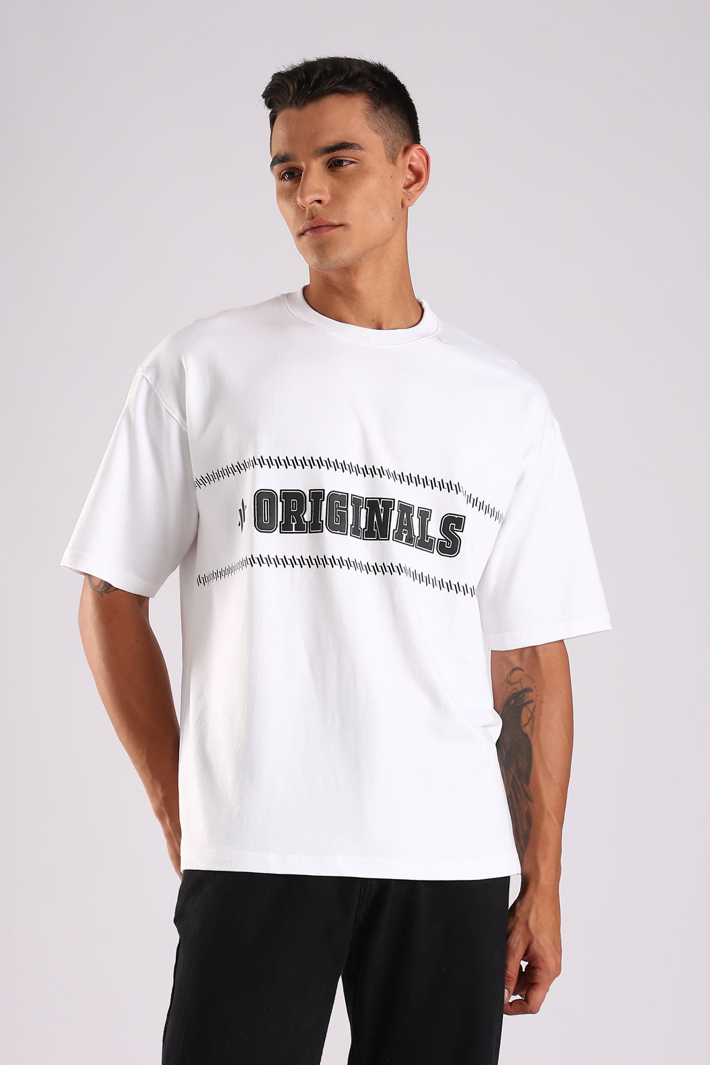 STUDIO WHITE - BY ORIGINALS - Relaxed Fit Cotton T-Shirt