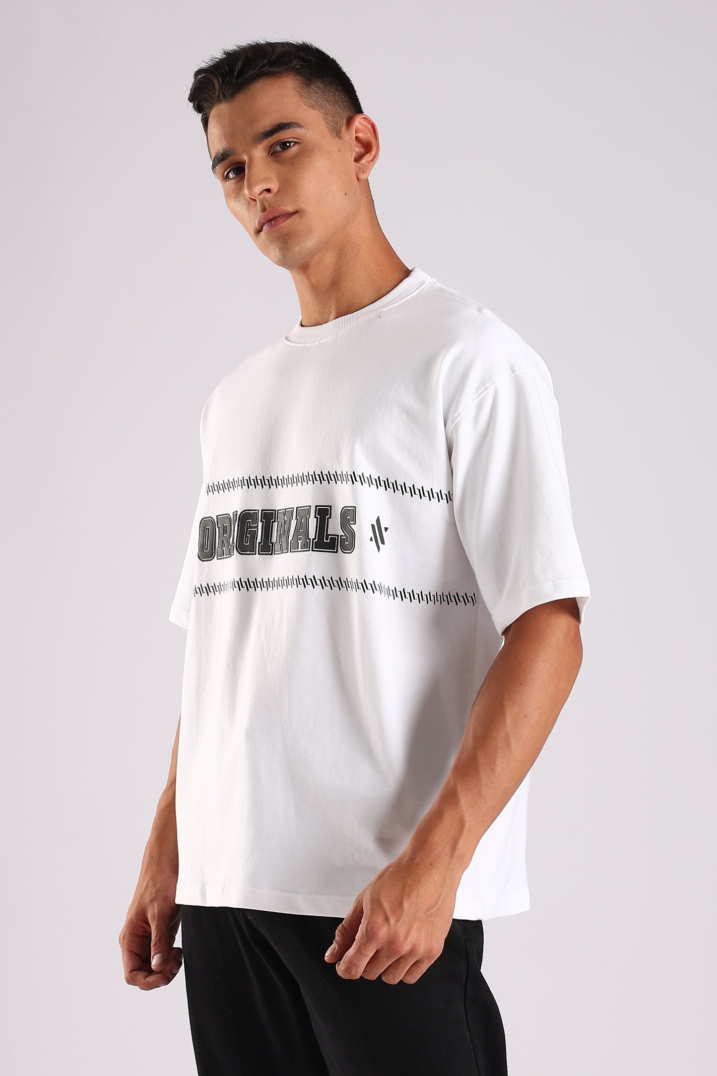 STUDIO WHITE - BY ORIGINALS - Relaxed Fit Cotton T-Shirt