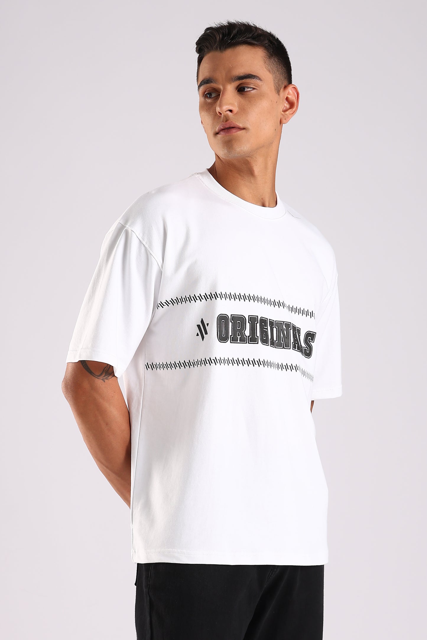 STUDIO WHITE - BY ORIGINALS - Relaxed Fit Cotton T-Shirt
