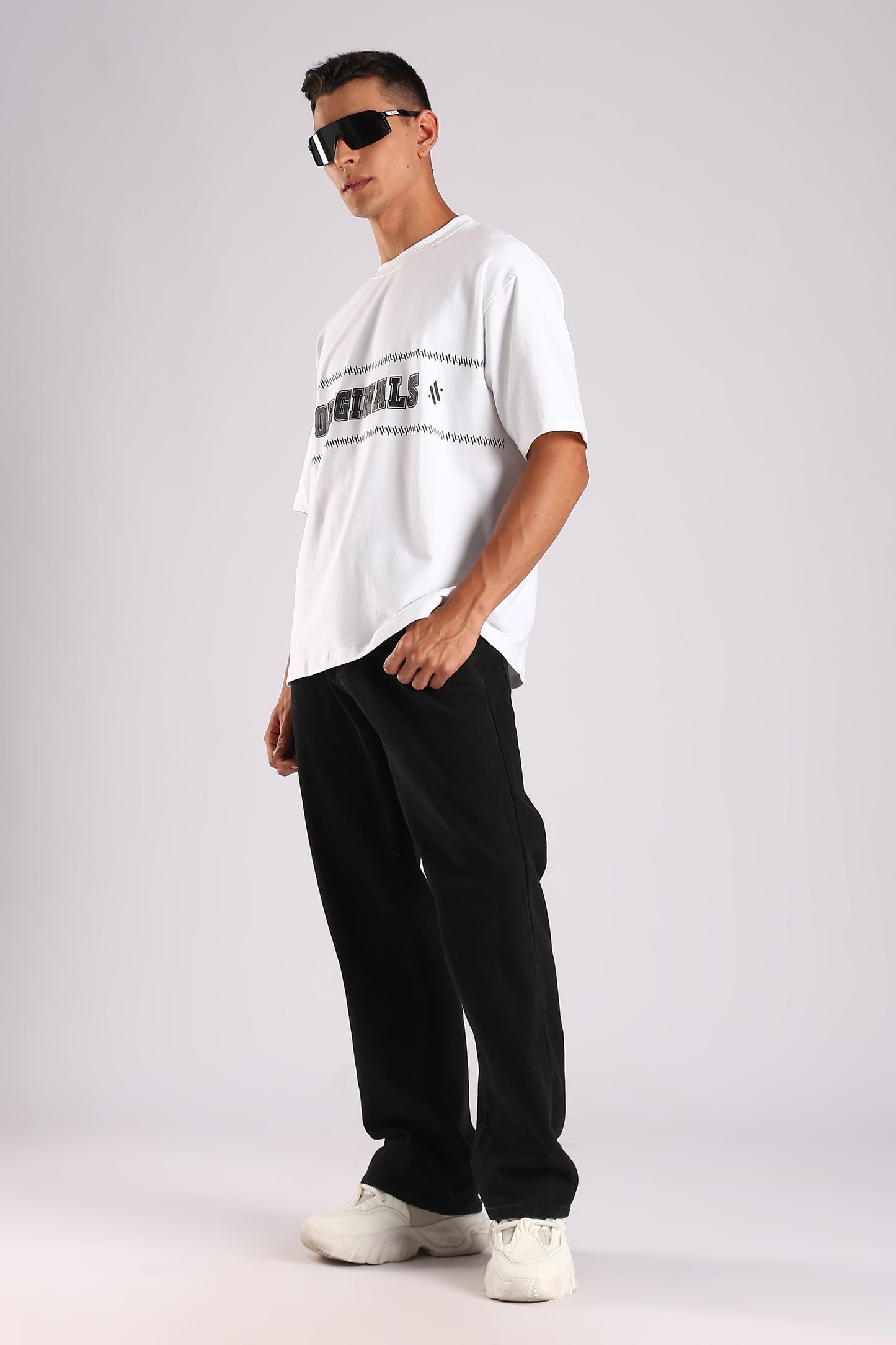 STUDIO WHITE - BY ORIGINALS - Relaxed Fit Cotton T-Shirt
