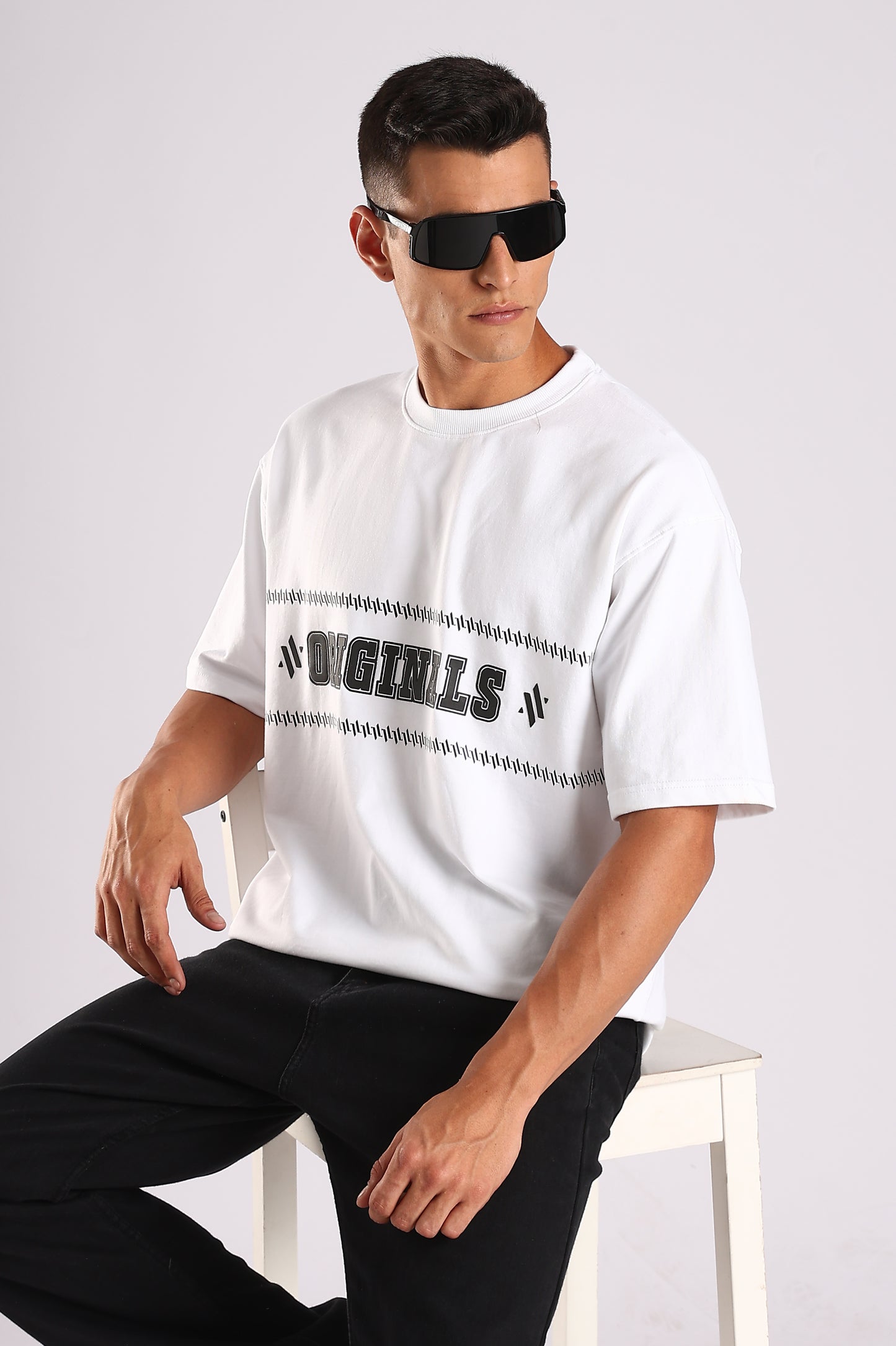 STUDIO WHITE - BY ORIGINALS - Relaxed Fit Cotton T-Shirt
