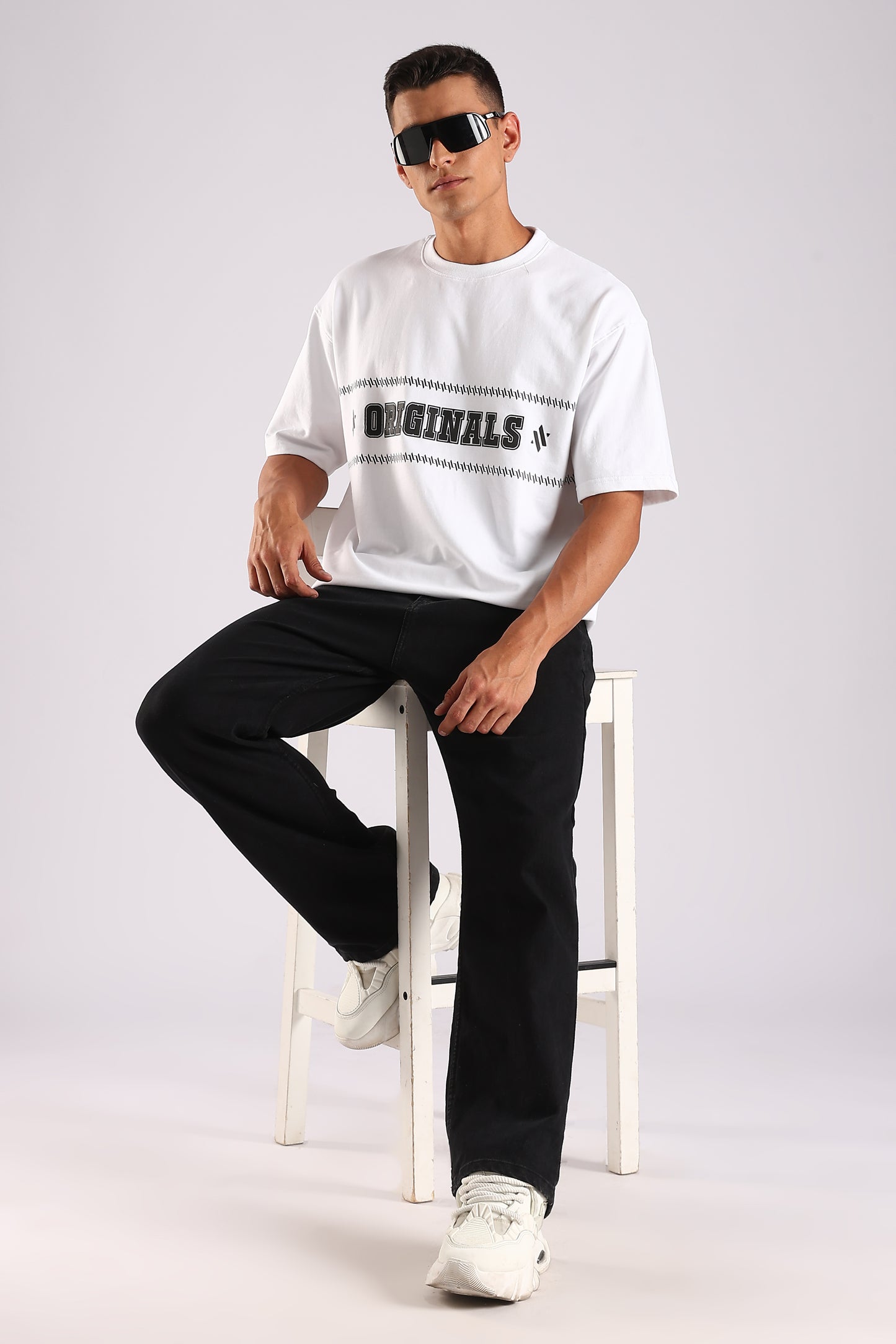STUDIO WHITE - BY ORIGINALS - Relaxed Fit Cotton T-Shirt