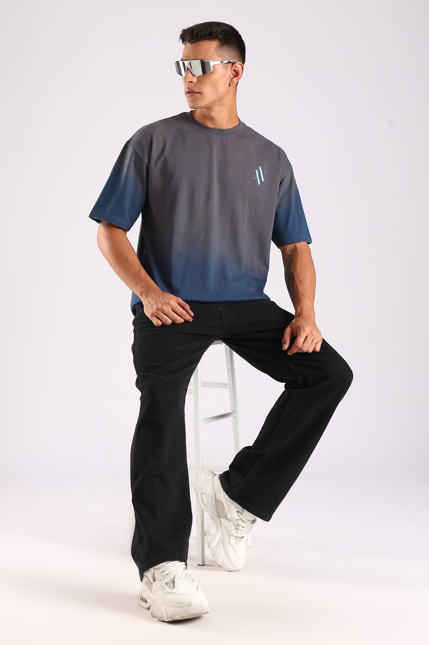 GRAVITY FADE – Bold Contrast Cotton Tee - Relaxed Fit Cotton T-Shirt