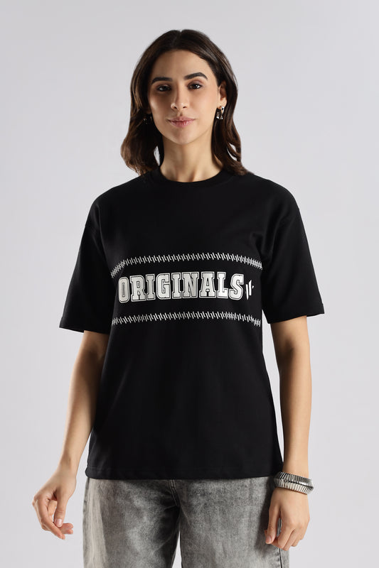 ORIGINALS /// Supreme Black  – Relaxed Fit Cotton T-Shirt