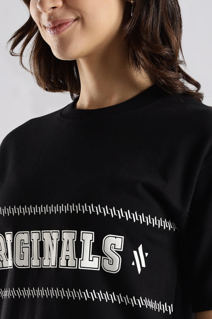 ORIGINALS /// Supreme Black  – Relaxed Fit Cotton T-Shirt