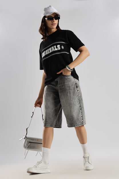 ORIGINALS /// Supreme Black  – Relaxed Fit Cotton T-Shirt