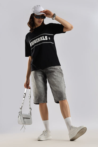 ORIGINALS /// Supreme Black  – Relaxed Fit Cotton T-Shirt