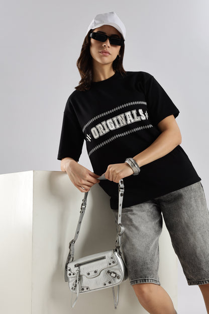 ORIGINALS /// Supreme Black  – Relaxed Fit Cotton T-Shirt