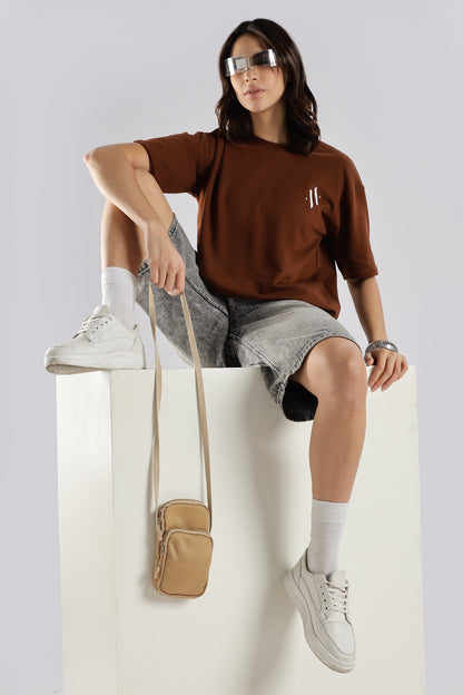 MONOLOGO SERIES - BROWN EDITION - Relaxed Fit Cotton T-Shirt