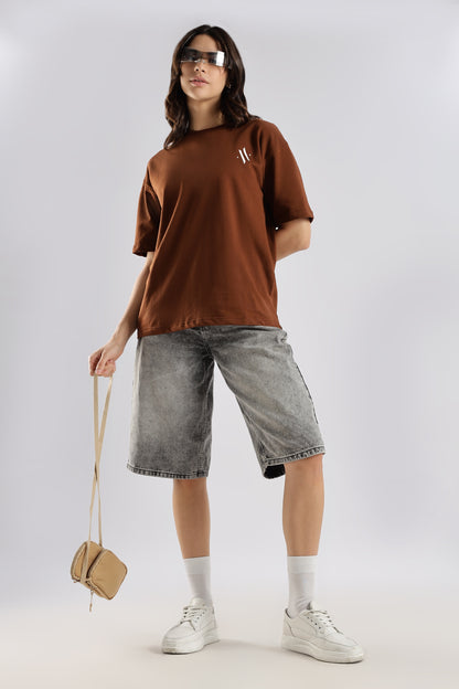 MONOLOGO SERIES - BROWN EDITION - Relaxed Fit Cotton T-Shirt