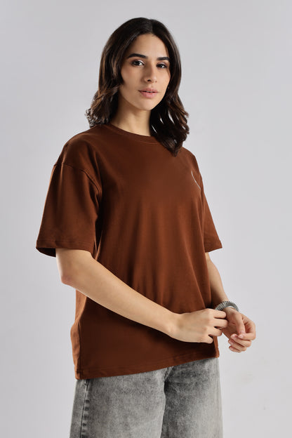 MONOLOGO SERIES - BROWN EDITION - Relaxed Fit Cotton T-Shirt