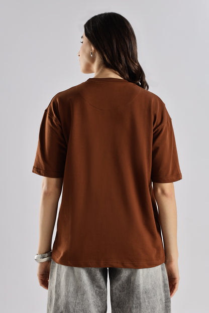 MONOLOGO SERIES - BROWN EDITION - Relaxed Fit Cotton T-Shirt