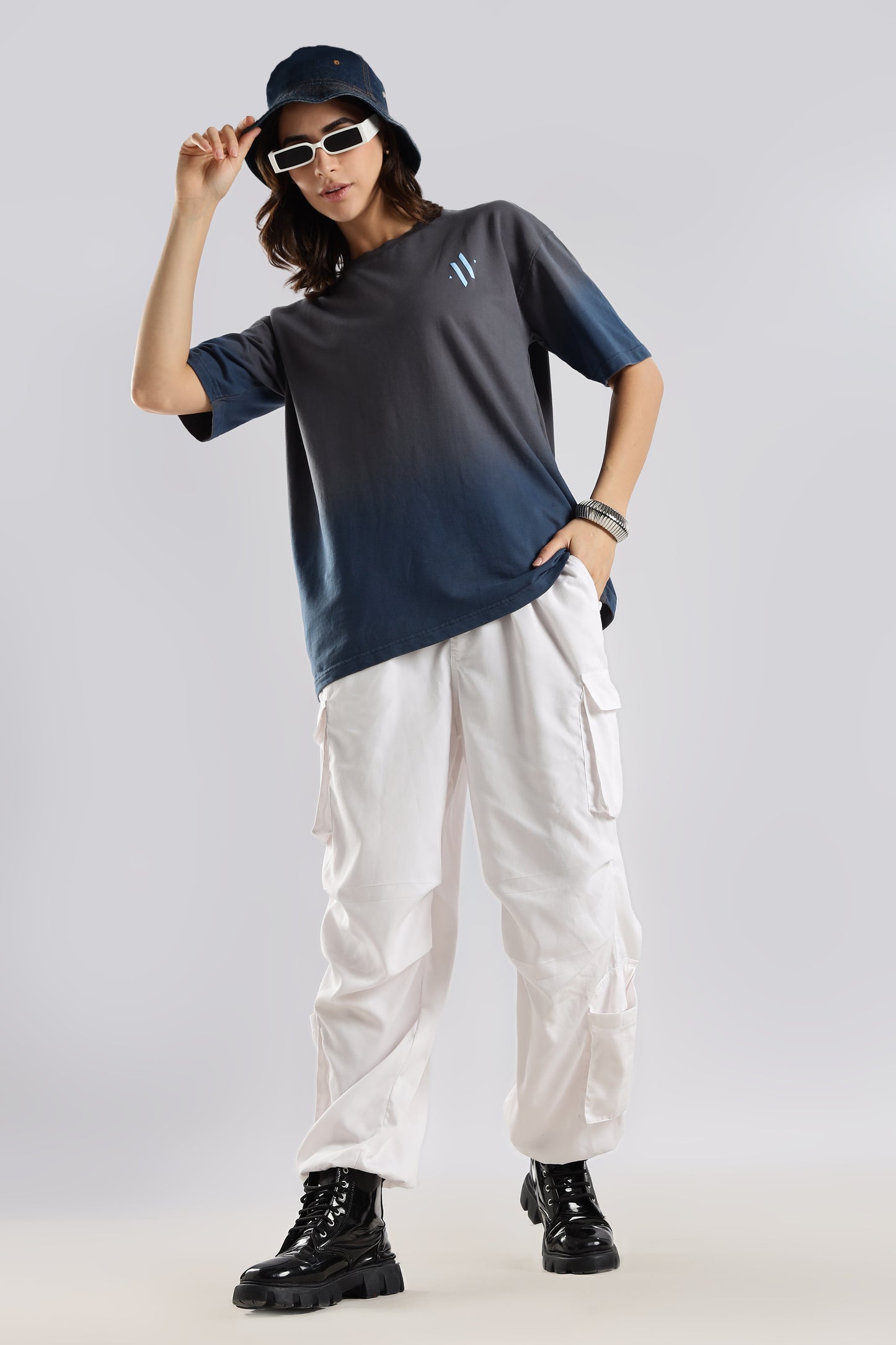 GRAVITY FADE – Bold Contrast Cotton Tee - Relaxed Fit Cotton T-Shirt