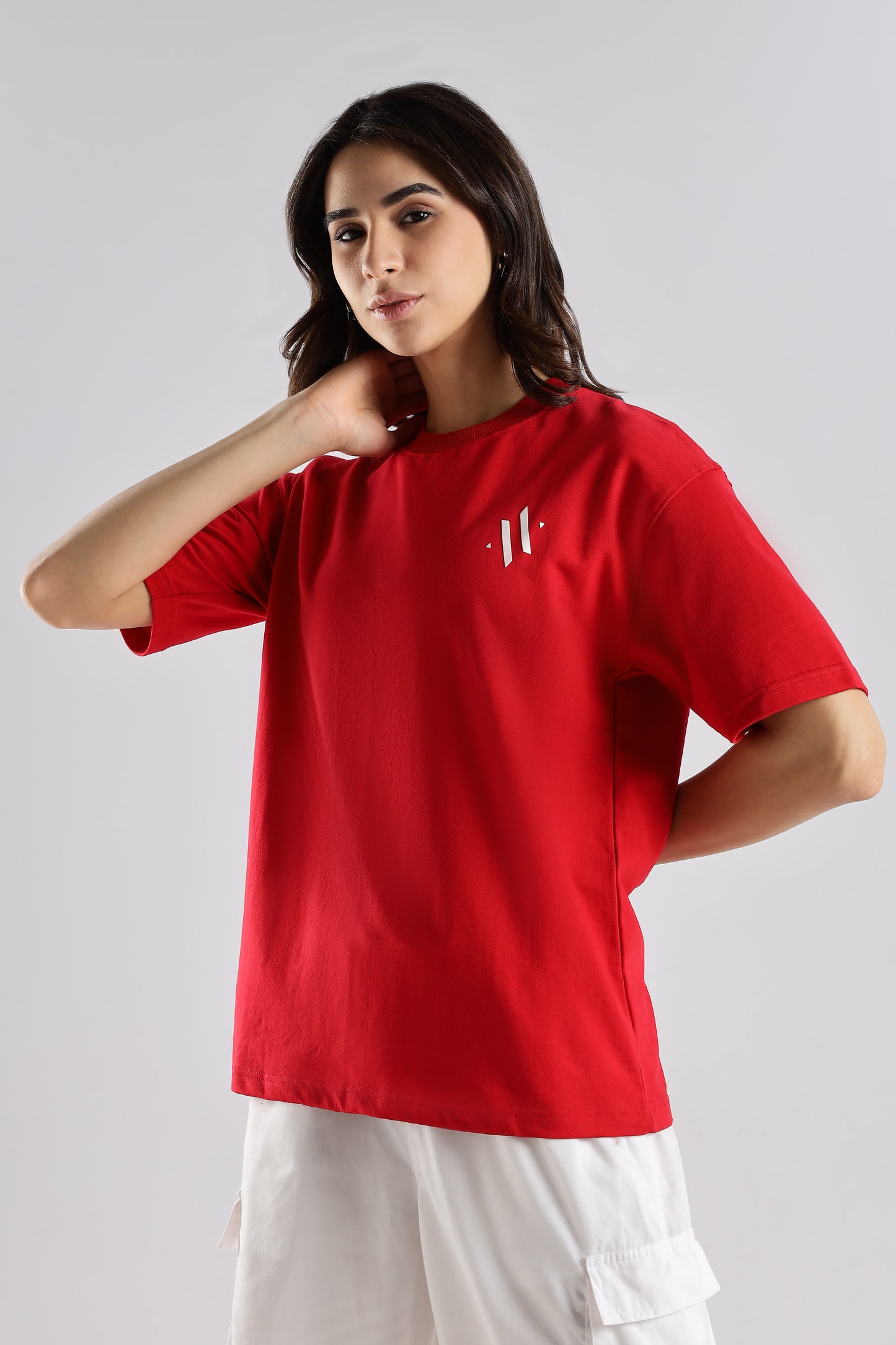BLOOD MOON - BACK PRINT TEE (RED)- Relaxed Fit Cotton T-Shirt