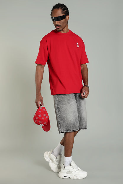REDCORE - CLEAN LOGO TEE - Relaxed Fit Cotton T-Shirt