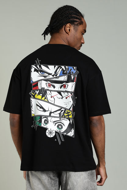 SHADOW NINJA - NARUTO-INSPIRED GRAPHIC TEE(BLACK)- Relaxed Fit Cotton T-Shirt