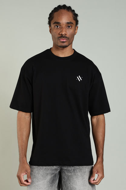 BOLD BASICS – BLACK EDITION - Relaxed Fit Cotton T-Shirt