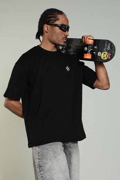 BOLD BASICS – BLACK EDITION - Relaxed Fit Cotton T-Shirt