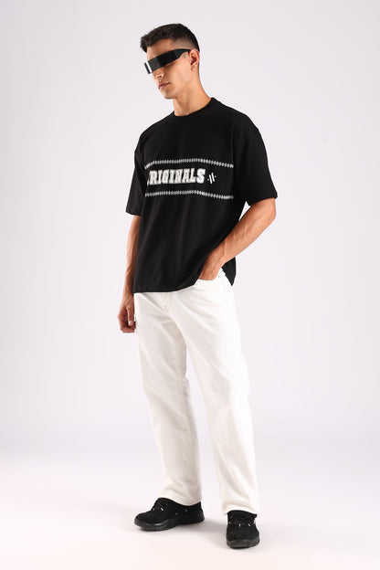 ORIGINALS /// Supreme Black  – Relaxed Fit Cotton T-Shirt