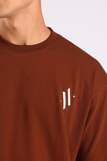 NINJA VISION / BROWN SERIES - Relaxed Fit Cotton T-Shirt