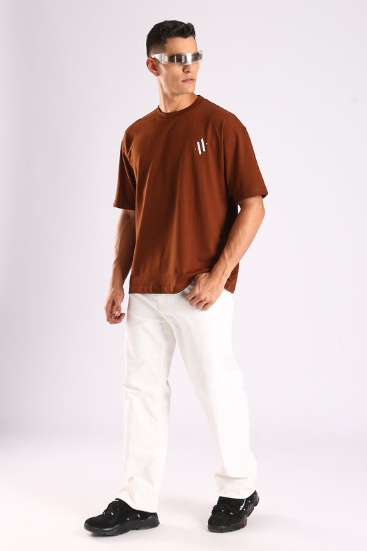 NINJA VISION / BROWN SERIES - Relaxed Fit Cotton T-Shirt