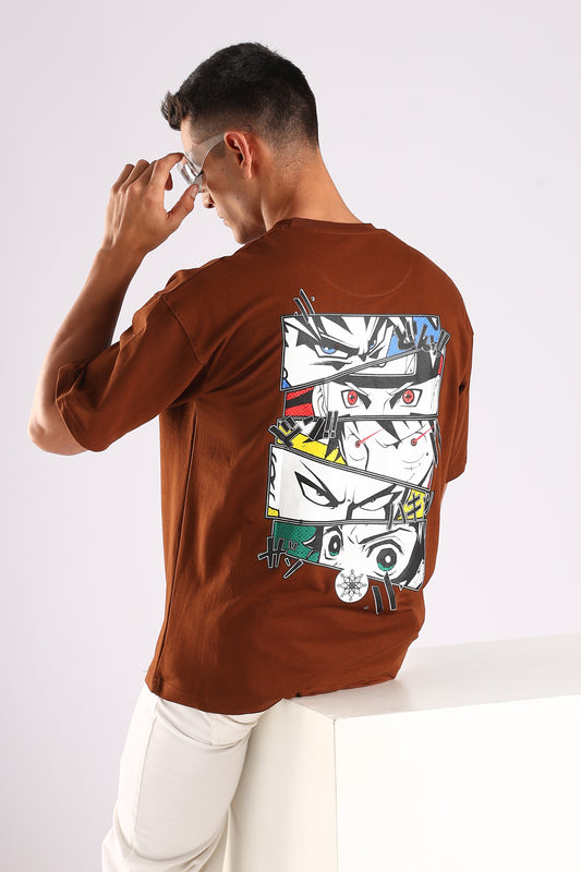 NINJA VISION / BROWN SERIES - Relaxed Fit Cotton T-Shirt