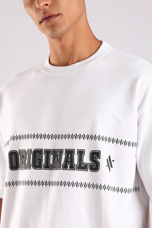 STUDIO WHITE - BY ORIGINALS - Relaxed Fit Cotton T-Shirt