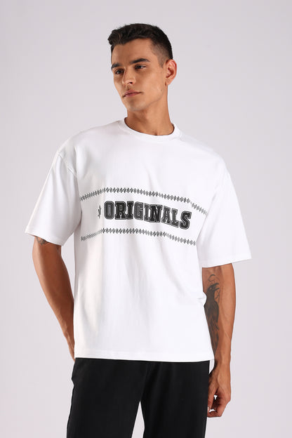 STUDIO WHITE - BY ORIGINALS - Relaxed Fit Cotton T-Shirt